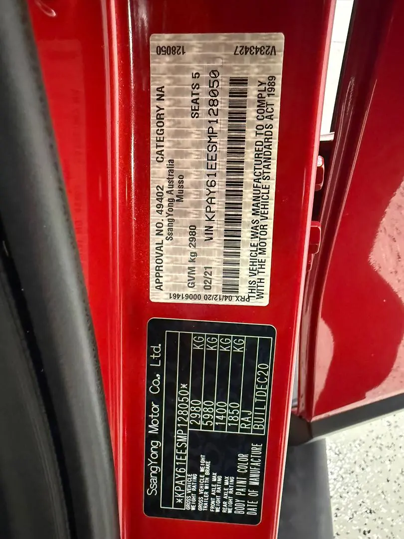 2021 SsangYong Musso Gallery Image 11